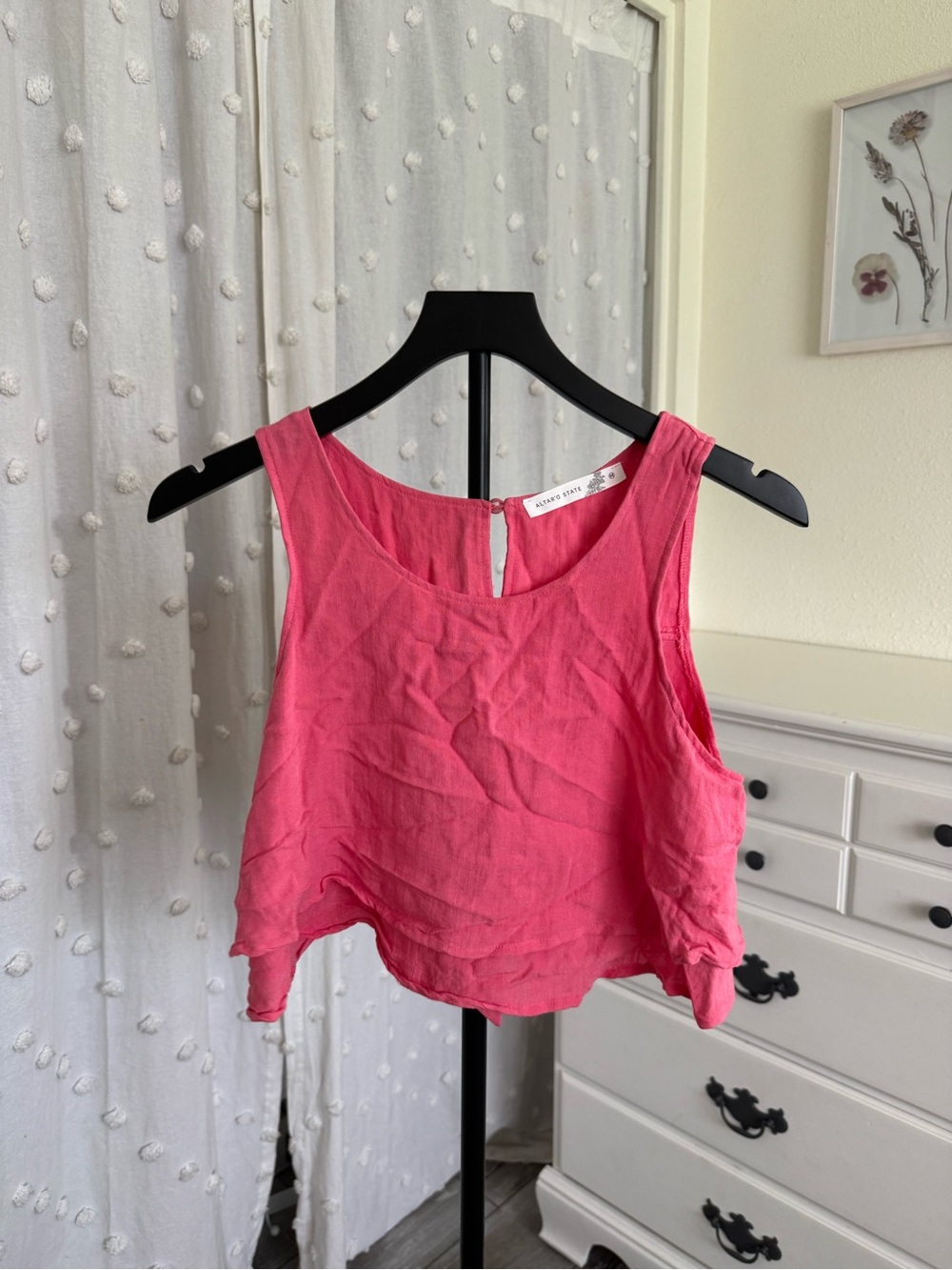 Altar'd State Bright Pink Cropped Tank